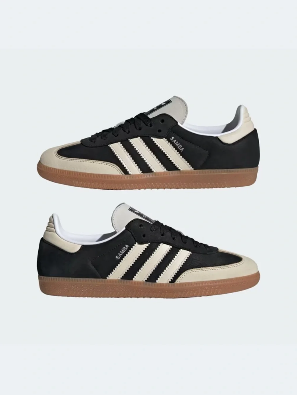 Adidas Sambas Black & Cream Gum Women’s Sneakers 7.5. New in box - Picture 1 of 4